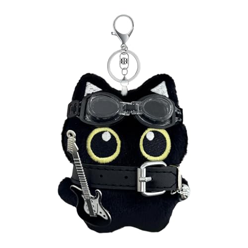 Genérico Dije Para De Gato De Ojos Grandes, Compacto Y Portátil, 12 Cm, Llavero De, Llavero De Coche Divertido Kawaii, Regalo Para Regalar, Para Niños, Adolescentes, Adultos, Mujeres, Mochilas