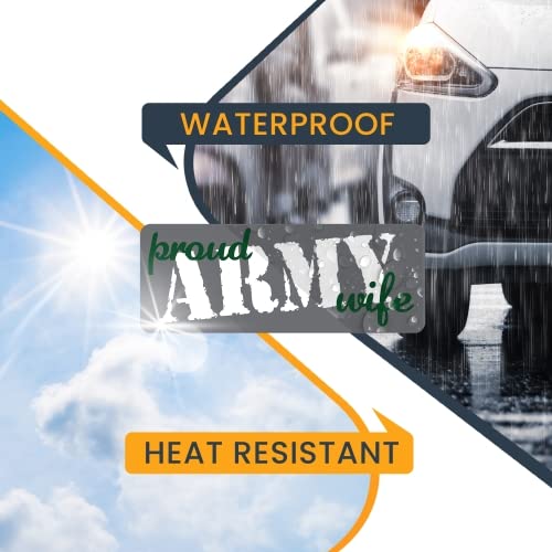 Magnet Me Up Proud Army Wife Magnet Decal, 3X8 Inches Grey, Green And White Heavy Duty Automotive Magnet For Car Truck Suv #TOP6