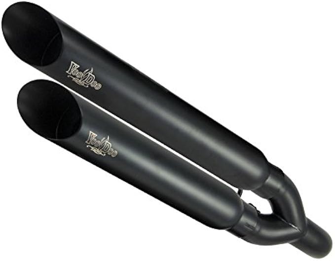 VooDoo Industries VESPYF3L5B Black Finish Shorty Exhaust Dual Stacked Muffler (for Canam Spyder F3)