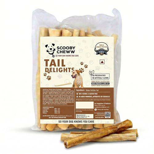 Image of Bison Tails for Dogs | 16 Count 100% Natural High Protein Dog Chews | Long-Lasting Rawhide-Free Dog Treats | Single Ingredient Healthy Snack for Dental Hygiene, Teeth Cleaning