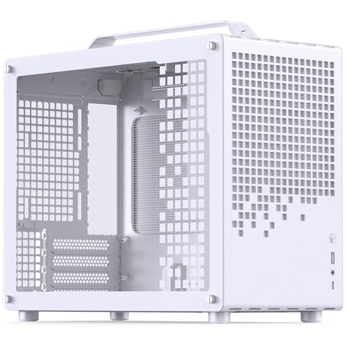 Boîtier MATX Handle Case Z20 blanc avec poignée de transport intégrée pour PC compact