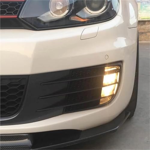 Rejilla parachoques con cubierta embellecedora de luz antiniebla para Golf MK6 VI 5