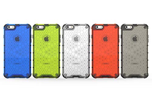 Image of Glasgow Back Case Cover Compatible with Apple iPhone 6s (Honeycomb Pattern) - Transparent