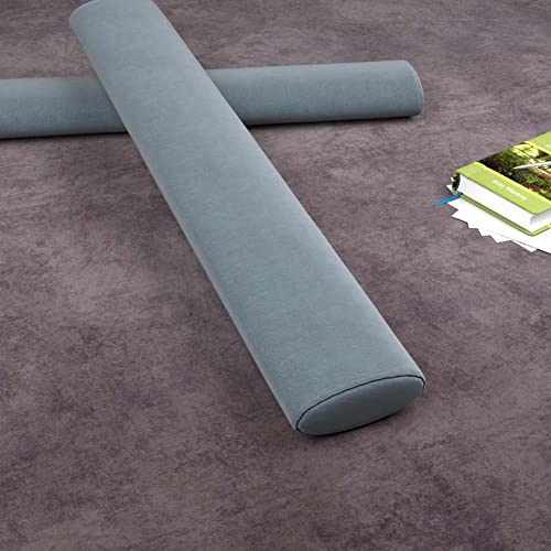 Oreiller de corps luxueux en velours doux, extension de matelas, coussin de protection de chevet, coussin d'accoudoir rond King size avec housse lavable