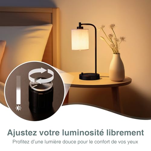 Lampe Chevet LED Charge Induction + USB-C Hestia Nest