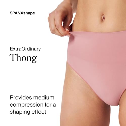 Image of SPANX SPANXshape ExtraOrdinary Thong - Sculpting with Compression - Women's Shapewear Underwear - Recycled Nylon Fabric Blend