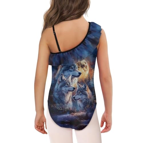 Xpyiqun Swimsuits for Girls 3-14 1-Shoulder Ruffle Bathing Suit One Piece Adjustable Halter Swimming Wear2