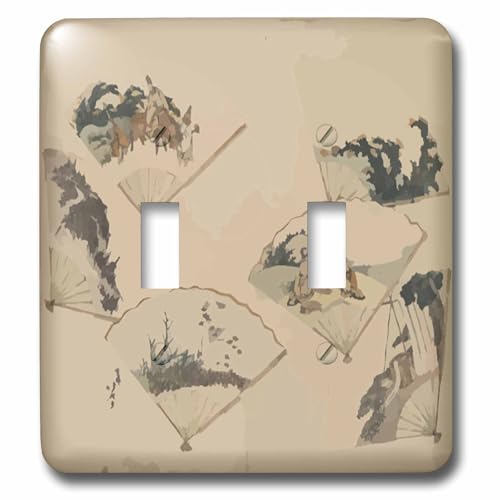 Plaque double interrupteur 3dRose Lsp_204615_2 peinture vintage bois premium