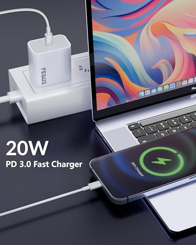 Image of FEDUS BOLT-20 PRO 20W Charger for iPhone 17 16 15 Pro Max Plus - BIS Certified Original PD Adapter with USB-C to C Cable - Fast Type C Charging Kit for iPad Air, Pro, No Heating, 2-Year Warranty