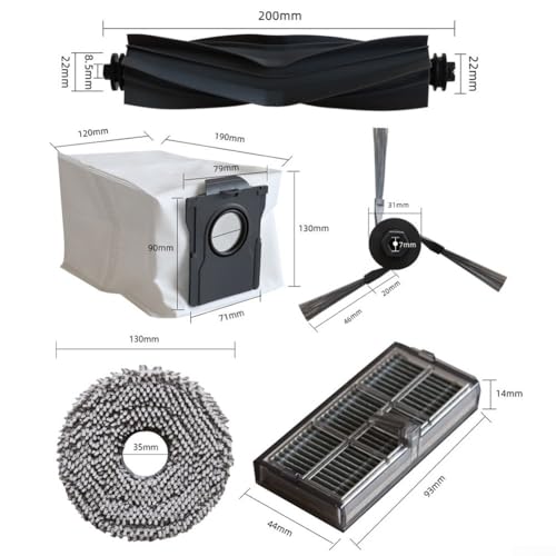Vacuum Cleaner Accessory Set Cleaning Accessories For MO-VA P10 Pro For Ul-tra With Main Brush, Filters, Mop Cloths Dust Bags(B)