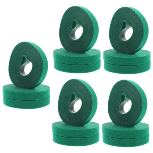 Happyyami 5 Juegos Lazo De Planta Jardinerad Exterior Jardín Plant Stand Soutien Bridas para Cables Hendedura Lazos Ajustables para Árboles Cinta para Fijar Arboles Nylon Green 3 Piezas * 5