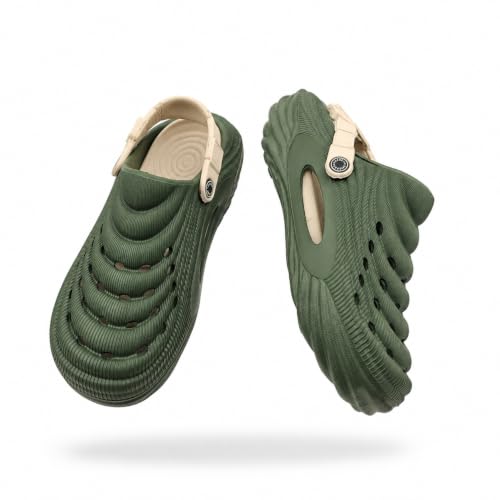 Image of Inklenzo Men's Sandals Clogs Mules for Men & Boys - CreamComfortable, Extra Soft, Lightweight, Non-Slip, Waterproof, Adjustable Back Strap, Stylish, Classic, Casual, Everyday Mules