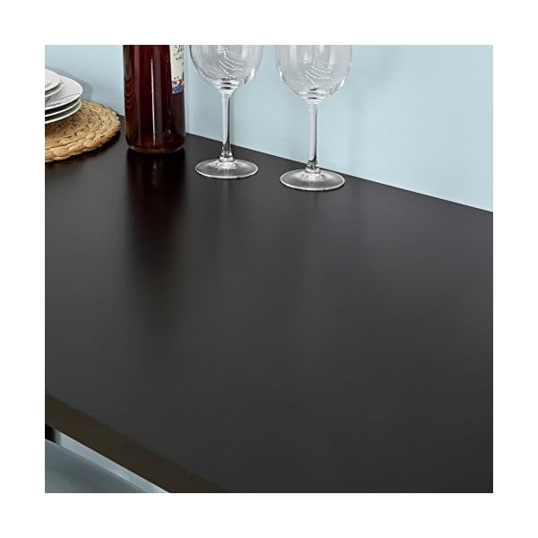 SoBuy® Kitchen Breakfast Bar Table Dining Table Coffee Table with 3 Tier Storage Rack, Black FWT17-SCH - Image 9
