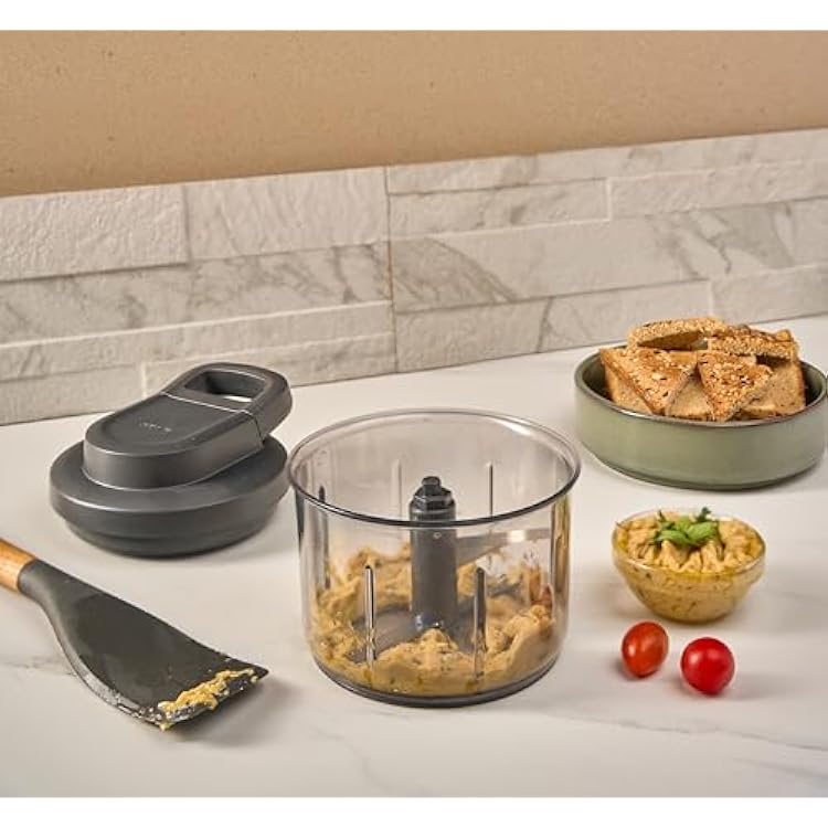 Zyliss Easy Pull Food Chopper and Manual Food Processor - Hand-Held Slicer & Dicer for Fruits & Vegetables - Easy Pull Manual Food Chopper - Cooking Gadgets & Kitchen Essentials - Easy Pull 3.0