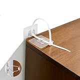 Furniture Anchors No Drill, Adhesive Anti Tip Furniture Anchors for Baby Proofing, Furniture Wall Anchor Straps for Toddlers Kids Children Pets Safety (16PCS)