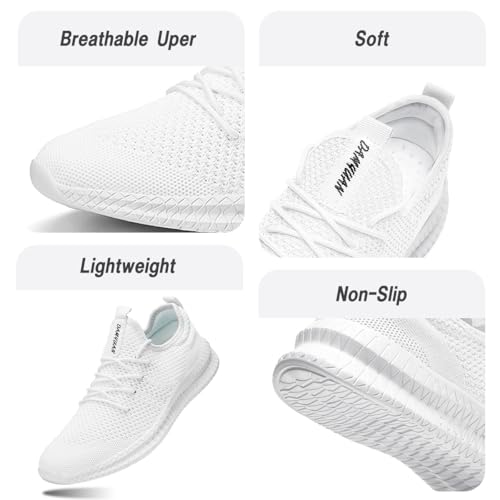 Image of Men Non-Slip Work Shoes Tennis Gym Sneakers Breathable Slip Resistant Lightweight and Comfortable for All-Day Wear Sports and Walking