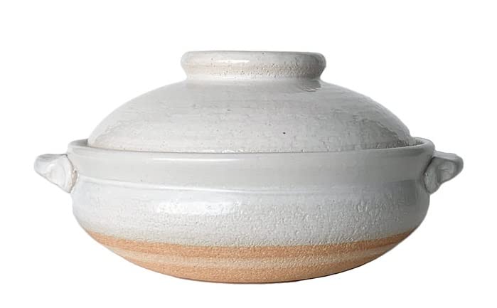 土鍋 Amazon | みのさらら 土鍋 信楽焼 直火専用 真味喜鍋 (8号, 志野(しの