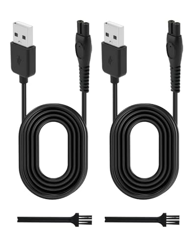 2pack 5V Charger Cable for Philips One Blade QP2724 QP2734 QP2824 QP2834 S3145 X3053 X3001 MG7950 S7887 S5884 MG5910 MG9520, Electric Shaver USB Charging Power Cord Replacement(Not for 15V/8V/4.3V)