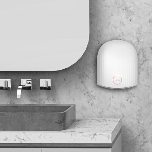 interhasa! Commercial Hand Dryer, Automatic Electric Hand Dryer 1800W High Speed Hand Dryer for Commercial & Home, Low Noise (White)