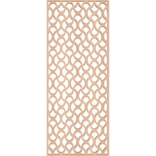 Image of Resort Decorative Pierced Fretwork Wood Wall Panels, 9 3 /8 inchW x 24 3 /8 inchH x 3 /8 inchT, Alder