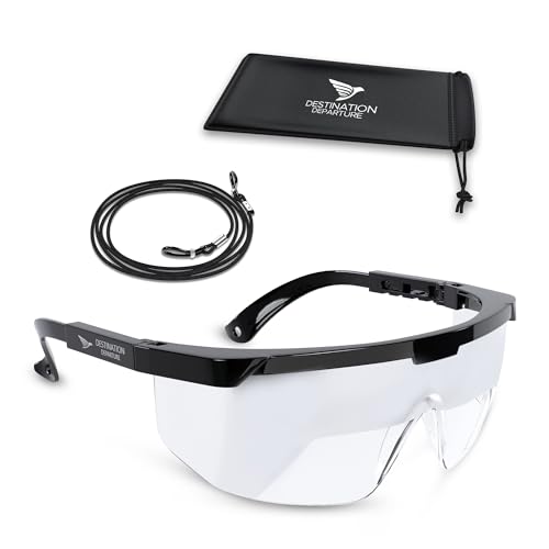 Destination Departure Foggles - IFR Training Aviation Glasses View Limiting Device - Aviation Training IFR Foggles - Adjustable Frosted Polycarbonate Lenses - Simulates Meteorological Conditions