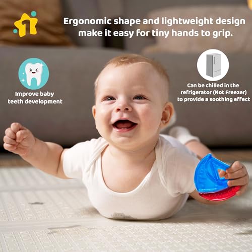 Image of 1st Step Baby Water Filled Teether /Teething Toys (Blue & Red)
