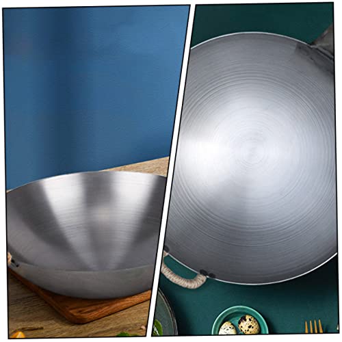 Wok de Hierro Grueso con Mango de Madera 12 Pulgadas Antiadherente miniatura 7