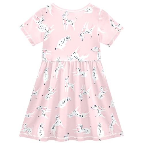 CaTaKu Girls Cute Dresses Toddler Summer Dress Short Sleeve Dresses for Girls Beach Sundress 2-8T2