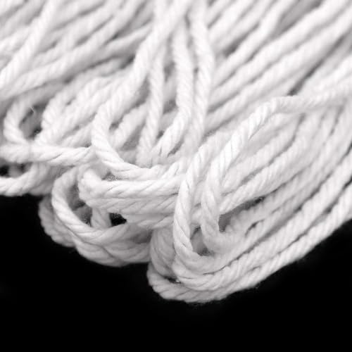 Image of 24 oz Loop-End Cotton String Mop Head, Heavy Duty String Mop Refills, 6 Inch Headband, Mop Head Replacement for Home, Industrial and Commercial Use (white-3pc)