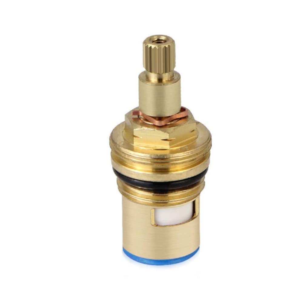 Faucet Ceramic Cartridge Valve, G1/2" Brass Tap Ceramic Disc Cartridges Replacement Hot Cold Water Spool (K1- H51mm)