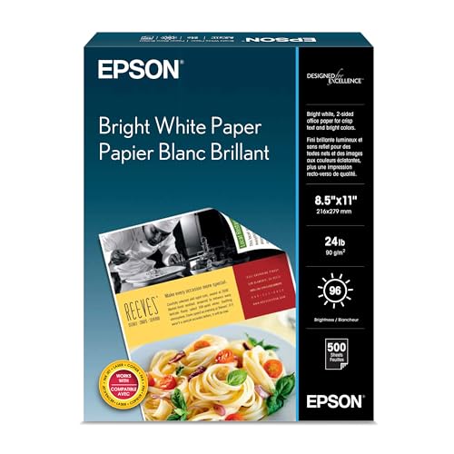 Epson Papel profissional branco brilhante - S041586-4, 21,5 x 28 cm (500 folhas)
