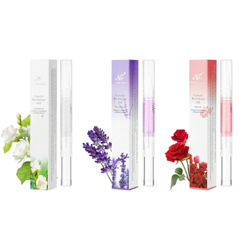 LOPHE Aceite para uñas y cutículas, juego de 3 unidades de aceites para cutículas, tratamiento de uñas, gel hidratante de uñas, Nail Care Pen fórmula no grasa, serie A