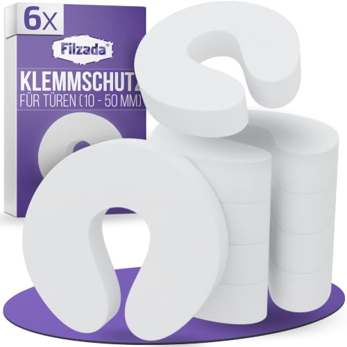 Filzada 6x Premium Klemmschutz Tür - EXTRA DICK & flexibel - Klemmschutz Kinder - Türschutz für Zimmertüren - dämpfender Türstopper Tür - Türaufhalter - Kindersicherung Tür