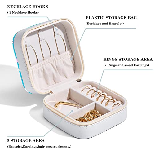 Boîte à bijoux fille et femme : mini coffret de rangement pour collier, bague et boucle d'oreille - 4
