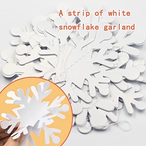 GuassLee Snowflakes Decorations White/Iridescent 12/15pcs Hanging 3D Paper Snowflakes and for Christmas Birthday Party Decorations - Image 8