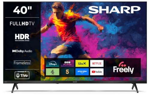Sharp 40-inch Full HD Smart TV Dolby Digital HDR10 HDMI ARC Freely Included 40HE2345K (HE Series)