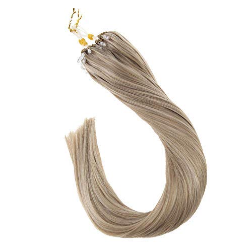Micro Link Hair Extensions Human Hair Micro Ring 16INCH 16/22 50G