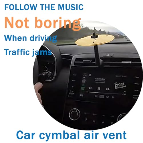 Car Cymbal Air Vent,Car Crash Cymbal,Car symbol drum for car vent,Fun Dashboard Accessory for Drummers & Music Lovers,Suitable for All Types Of Vehicles