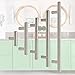 Gobrico Brushed Nickel Cabinet Handles 10 inch Hole Centers, T Bar Modern Drawer Pulls Door Knobs,Satin Nickel Stainless Steel Cabinet Hardware 12.6 inch Total Length,Pack of 5