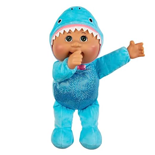 Cabbage Patch Kids Cutie Stanley Shark, 9" - Collectible, Adoptable Baby Doll Toy - Officially Licensed - Easter Gift for Girls and Boys