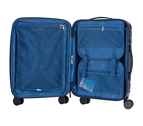 Image of Sherrpa Destiny Hardside Collection Polycarbonate Expandable Luggage Trolley with Spinner Wheels and TSA Approved Combination Lock (Cabin Size -20 inch, Mint)