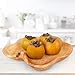 BTEOBFY Natural Wood Fruit Bowl 11-13 inch, Unique Handmade Wood Serving Platter, Wood Fruit Snack Dish for Sandwich Bread Serving, Appetizer Display, Vintage Ring Dish, Hand Carved Artworks