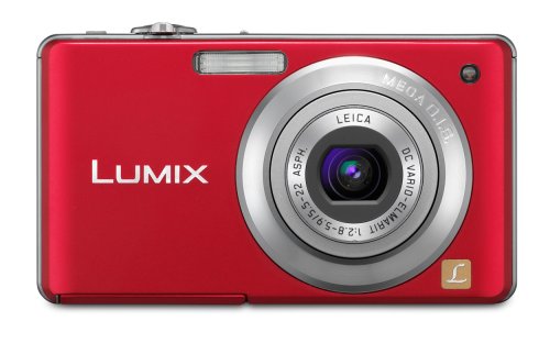 Panasonic Lumix DMC-FS6 Digitalkamera (8 Megapixel, 4-fach opt. Zoom, 6,4 cm (2,5 Zoll) Display, Bildstabilisator) rot