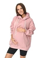 MijaCulture Umstandsmode Oversize 2in1 Stillpullover & Umstandspullover Stilltop Stillpulli Naomi M016 (DE/NL/SE/PL, Alphanumerisch, L, XL, Regular, Regular, Rosa)