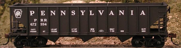 Bowser HO Scale 70-Ton 12-Panel 3-Bay Hopper Pennsylvania/PRR (Keystone) #667358