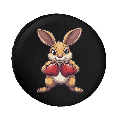 Boxing Kangaroos Spare Tire Cover Oxford Waterproof Wheel Protectors Universal Car Accessories 24inch