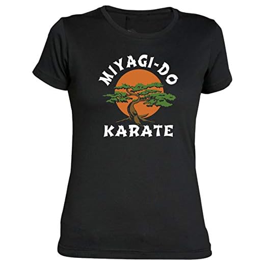 Camisetas EGB Camiseta Chica Miyagi Do Dojo Karate Kid ochenteras 80´s Retro (Negro, XL)