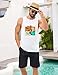 Tanihanp Men's Tank Tops Summer Surfing Casual Beach Tank Top Men Stretch Crewneck Muscle Athletic Gym Coconut Mens Sleeveless Tee Shirts M