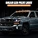Solar Powered Cab Lights for Truck, Solar Powered Cab Lights, Wireless Solar Cab Lights, Punch-Free Solar Powered Cab Lights, Solar Cab Lights, Roof Lights for Trucks (Yellow Light, Black Shell)