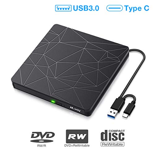 External DVD Drive, M WAY USB 3.0 External CD Player, Portable USB C